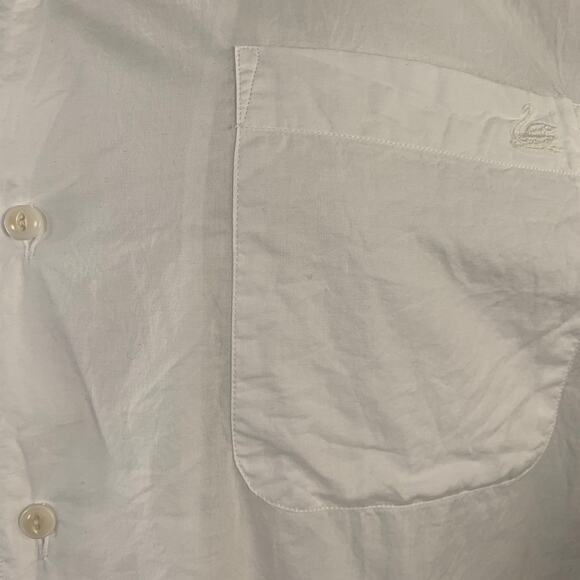 Size XL White Organic Cotton One Pocket Oversized Short Sleeve Shirt - Picture 4 of 7